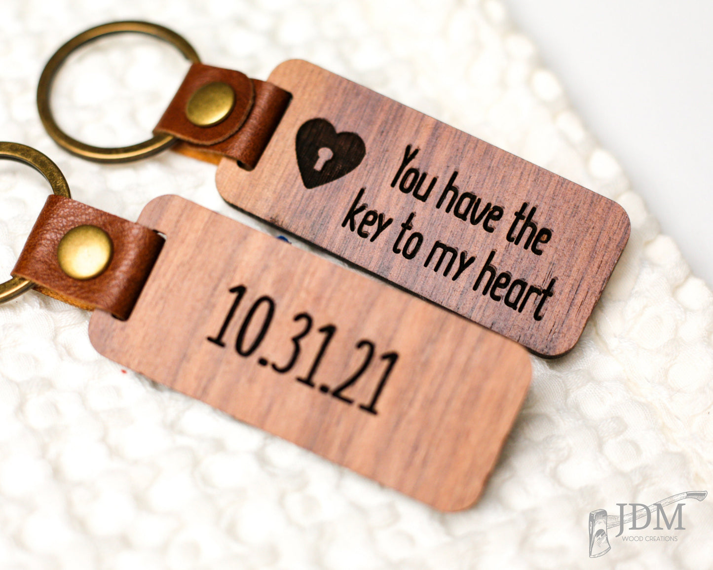 Custom Engraved Keychain | Personalized Wood Keychain | Keyring Gift | Drive Safe Keychain | Laser Engraved Gift | Anniversary Keychain