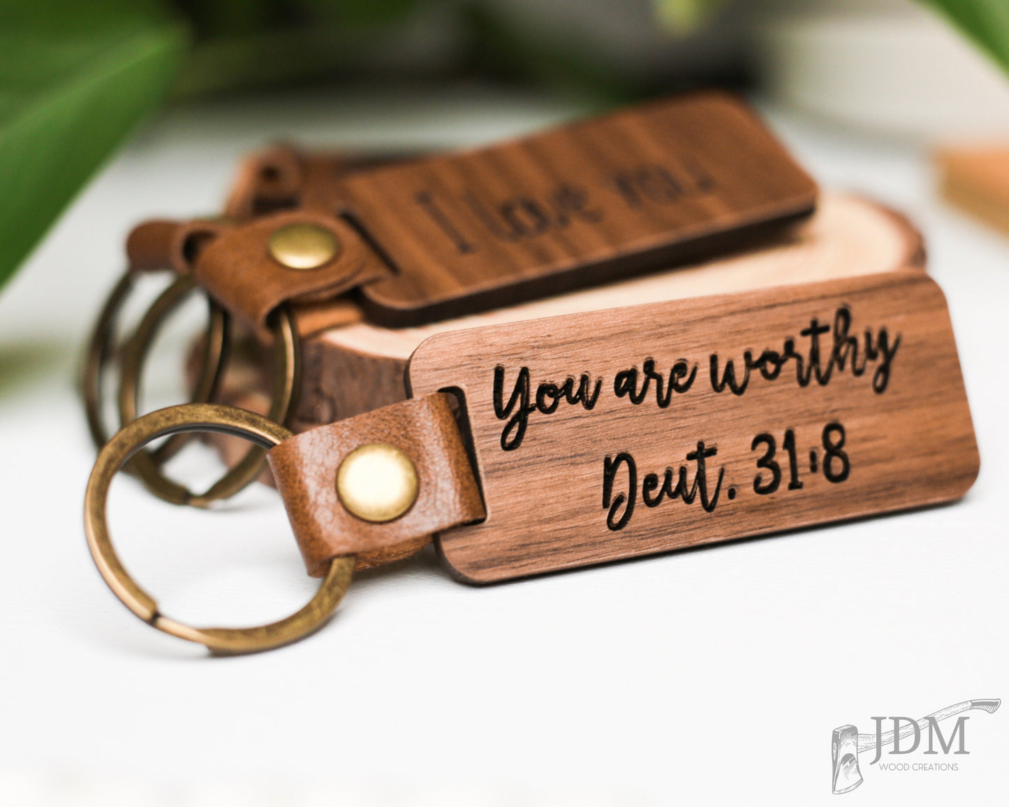 Custom Engraved Keychain | Personalized Wood Keychain | Keyring Gift | Drive Safe Keychain | Laser Engraved Gift | Anniversary Keychain