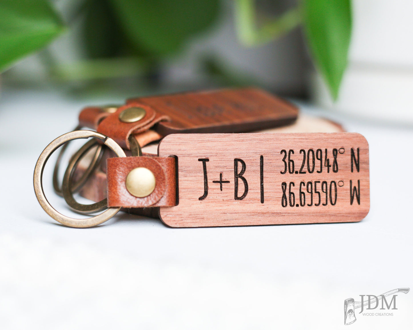 Custom Engraved Keychain | Personalized Wood Keychain | Keyring Gift | Drive Safe Keychain | Laser Engraved Gift | Anniversary Keychain