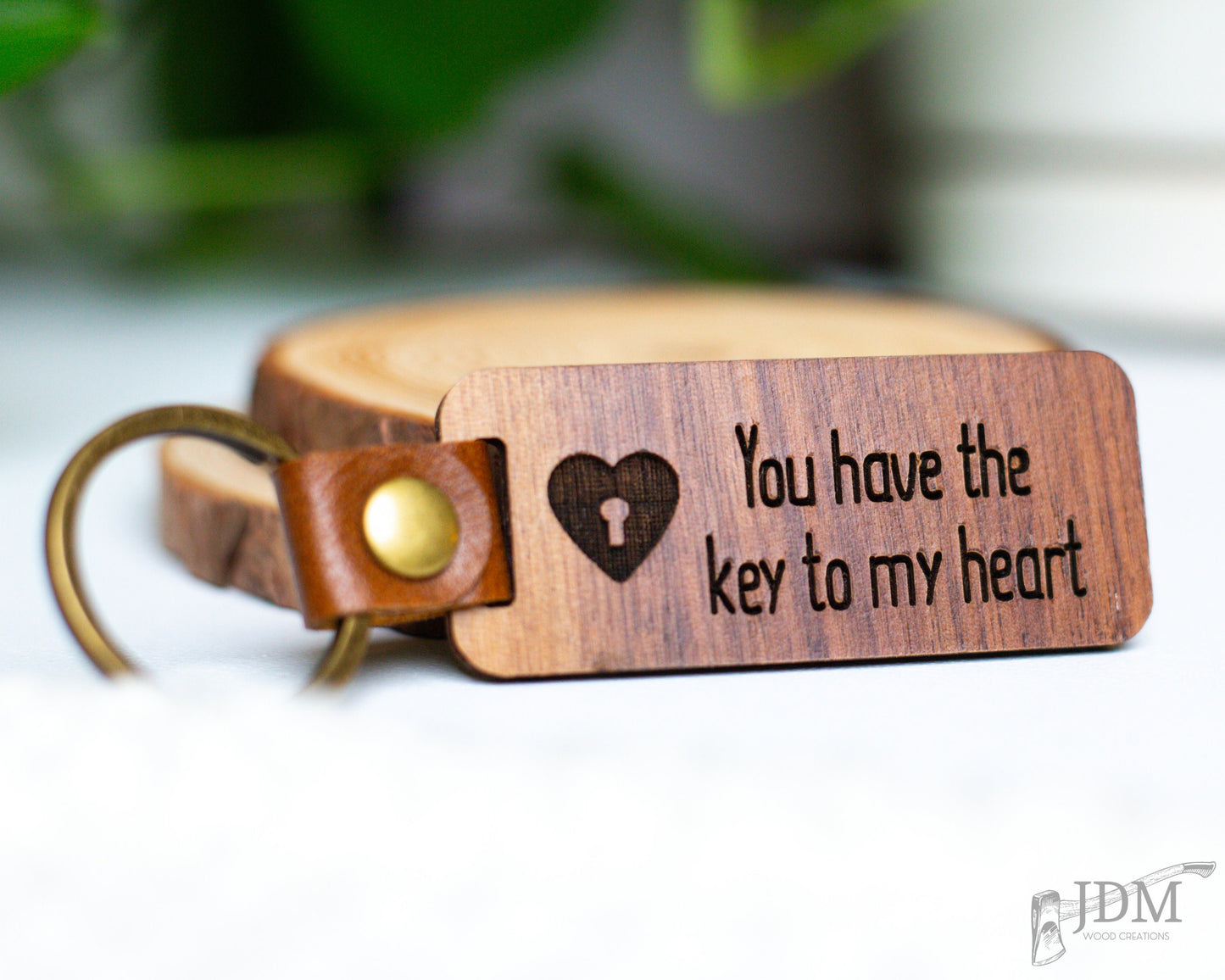Custom Engraved Keychain | Personalized Wood Keychain | Keyring Gift | Drive Safe Keychain | Laser Engraved Gift | Anniversary Keychain