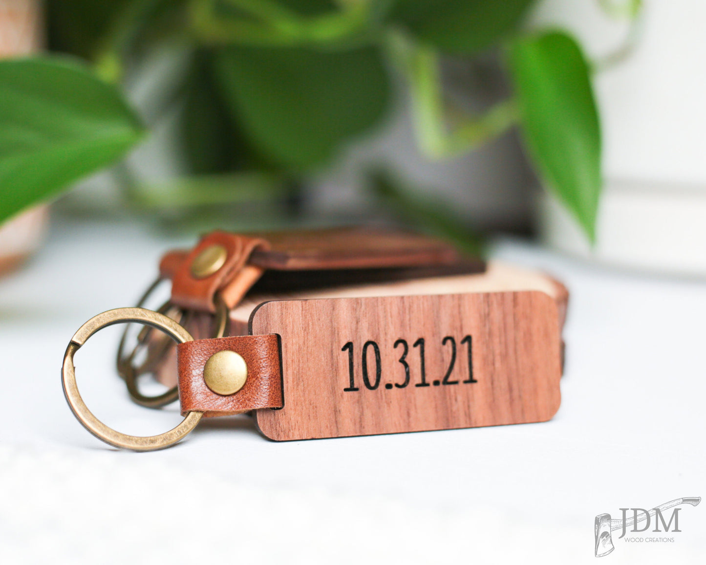 Custom Engraved Keychain | Personalized Wood Keychain | Keyring Gift | Drive Safe Keychain | Laser Engraved Gift | Anniversary Keychain