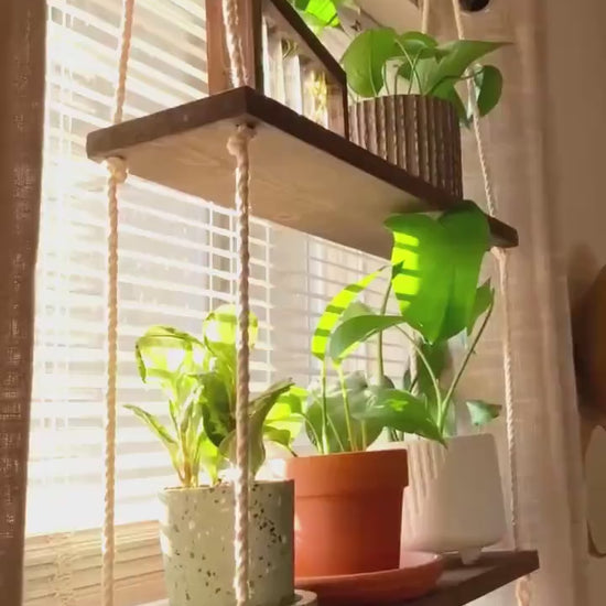 Room view with our stylish window plant shelf