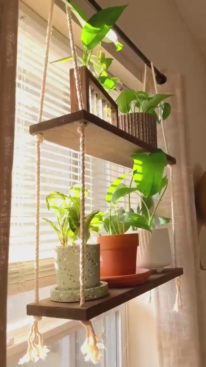 Room view with our stylish window plant shelf