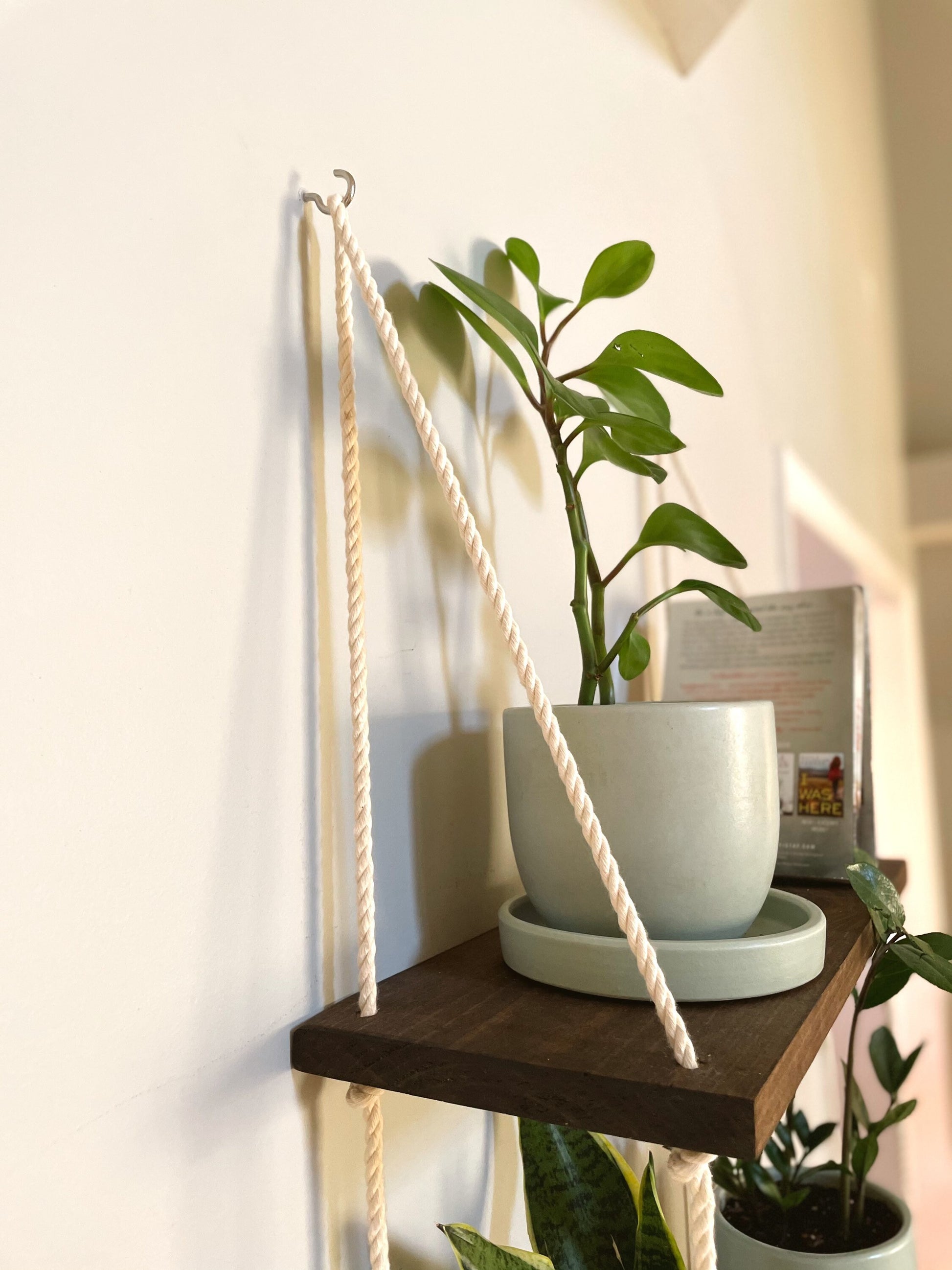 Window Plant Shelf | Hanging Window Shelf {3 tiered} | Window Floating Shelves | Tiered Wall Shelf | Hanging Planter | Hanging Rope Shelves