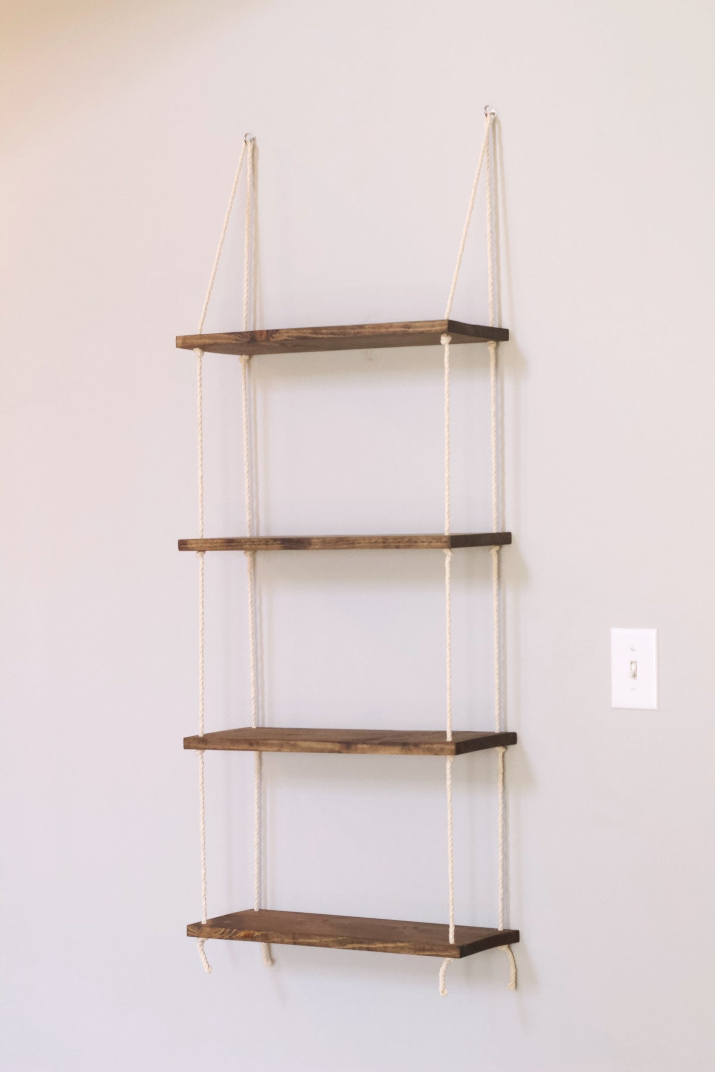 Window Plant Shelf | Tiered Plant Shelf {4 Tier} | Window Floating Shelves | Hanging Planter | Boho Hanging Planter | Rope Shelves