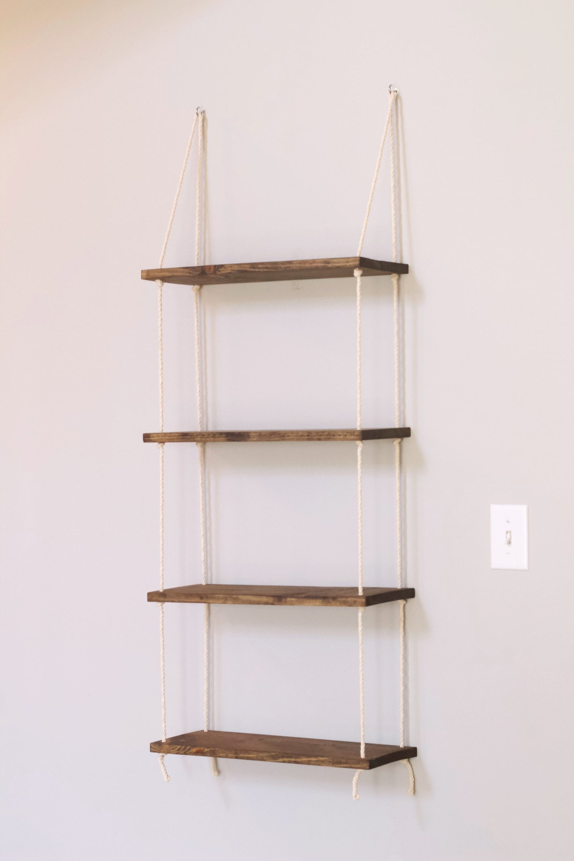 Window Plant Shelf | Tiered Plant Shelf {4 Tier} | Window Floating Shelves | Hanging Planter | Boho Hanging Planter | Rope Shelves