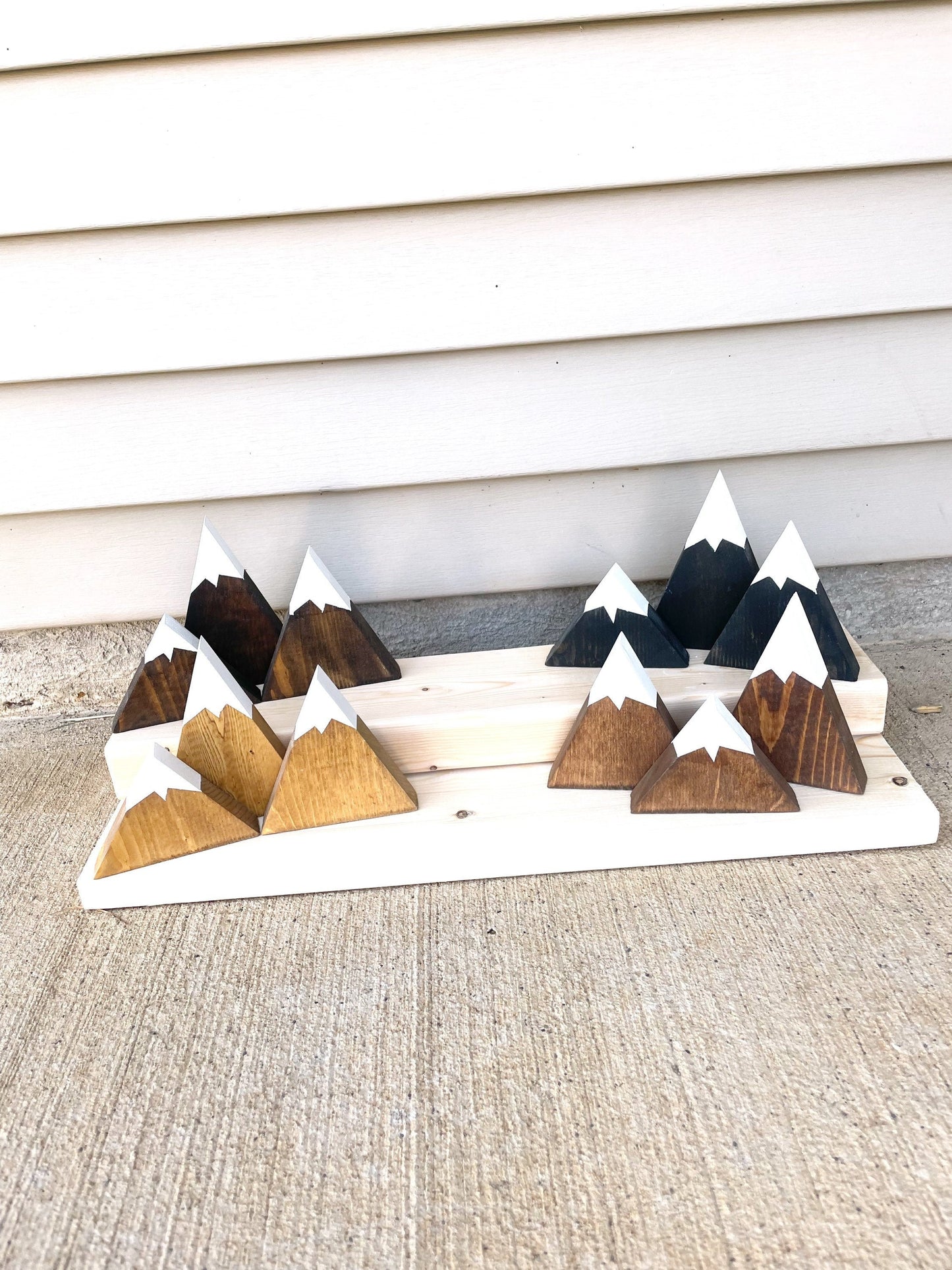 Mini Wood Mountain Decor as a part of cozy room decor