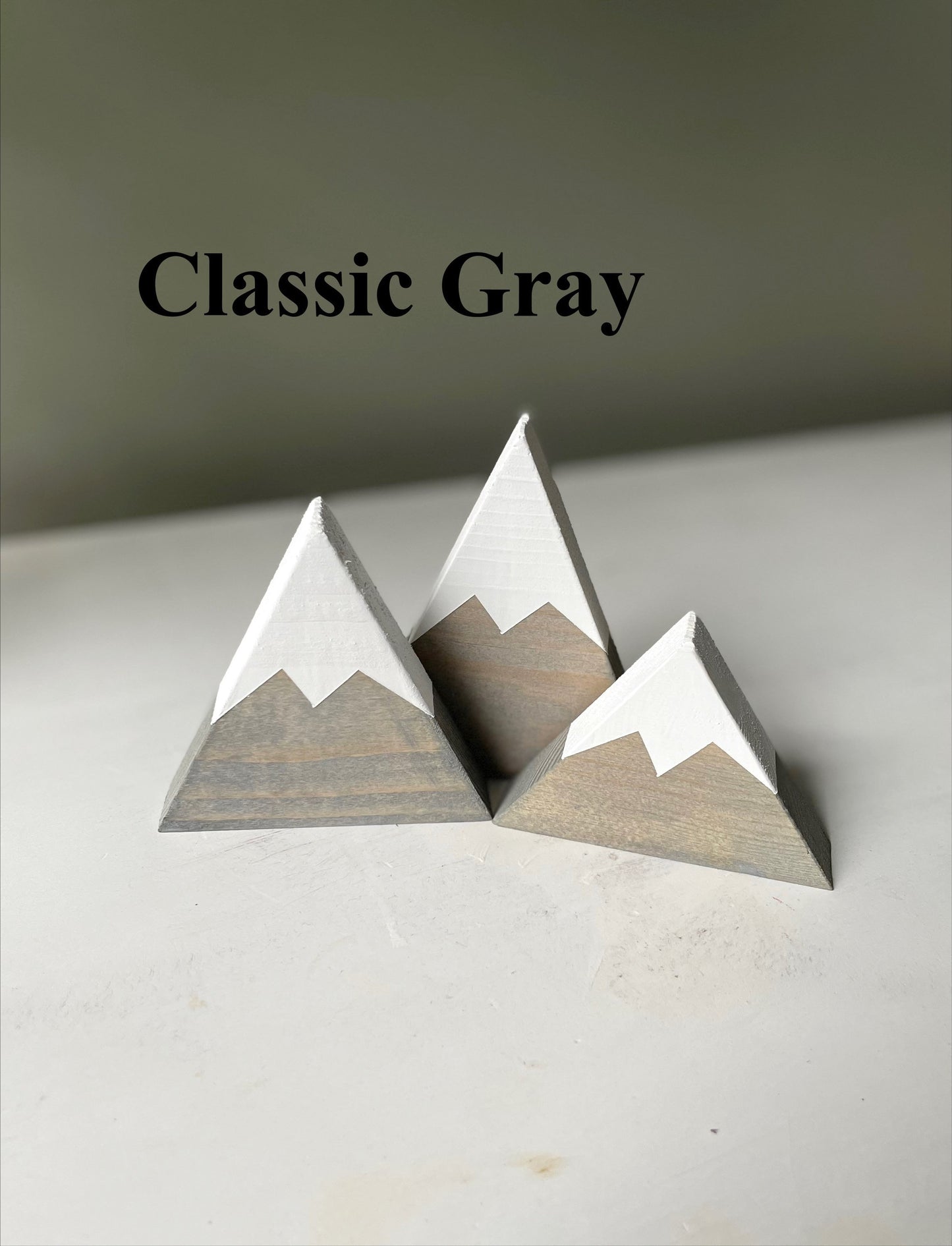 mountain decor with classic grey gray stain