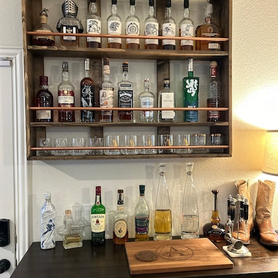 Rustic Liquor Shelf