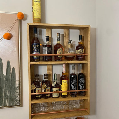 Rustic Liquor Shelf