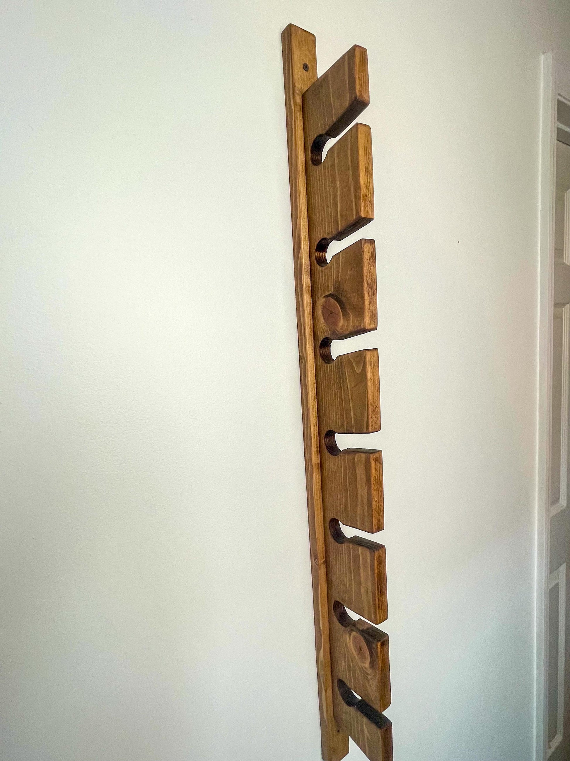 Custom Wood Hat Rack | Hat Display Shelf | Handmade Hat Hanging Rack | Vertical Hat Storage
