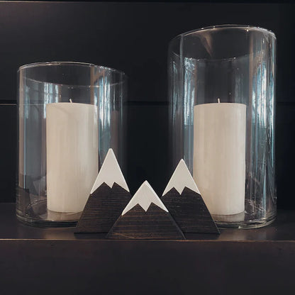 Mini Wood Mountain Shelf Decorations