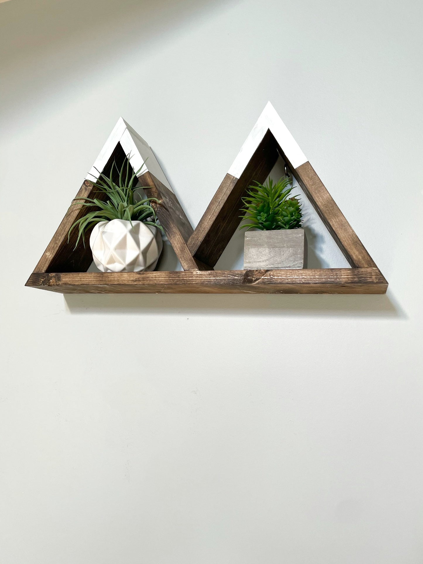 Mountain Shelf | Geometric Shelves | Wood Wall Shelf | 20"x10" | Wall Hangings| Triangle Shelves | Nature Décor | Mountain Home Décor