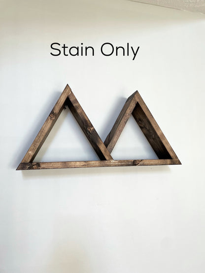 Mountain Shelf | Geometric Shelves | Wood Wall Shelf | 20"x10" | Wall Hangings| Triangle Shelves | Nature Décor | Mountain Home Décor