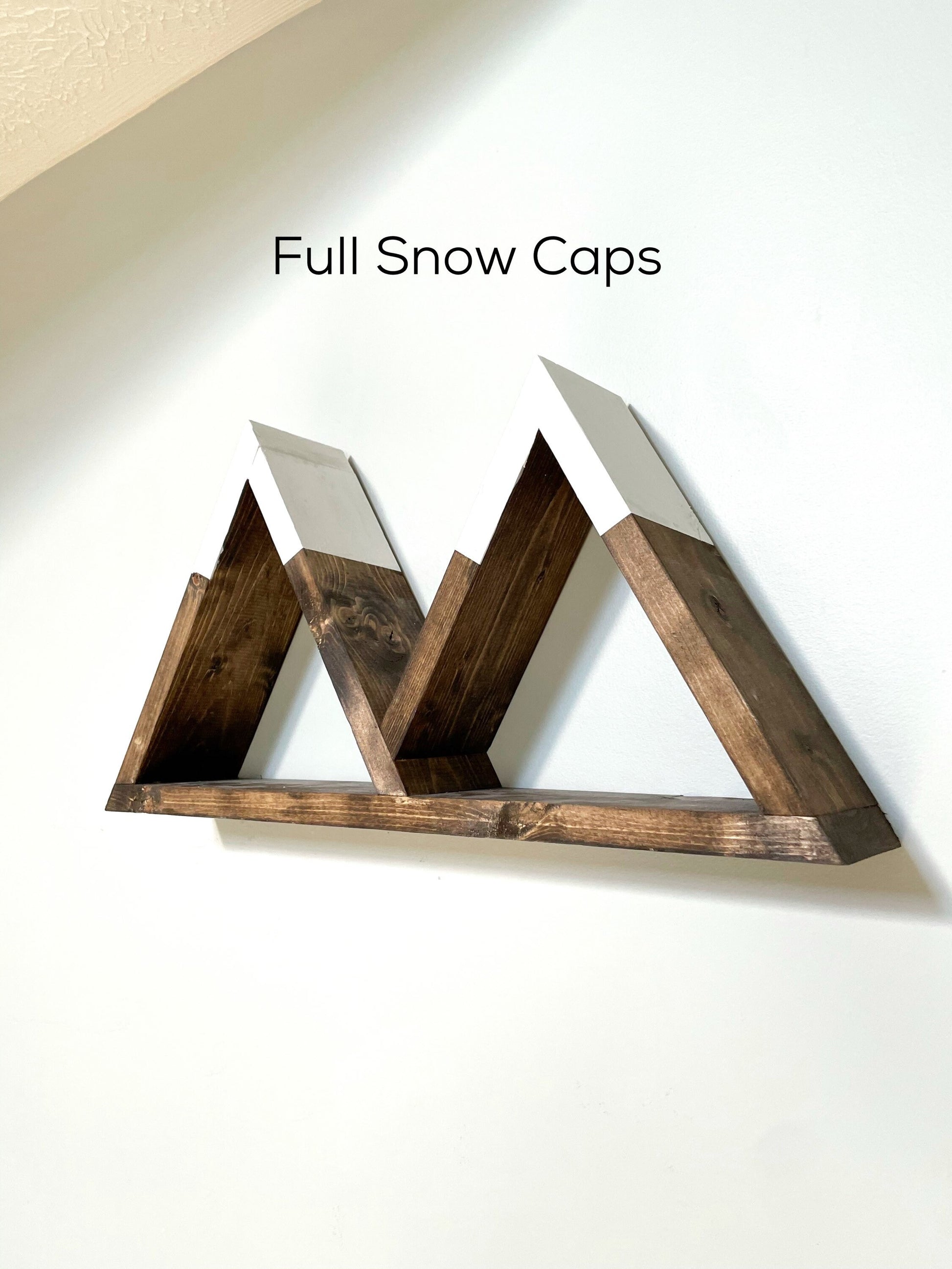 Mountain Shelf | Geometric Shelves | Wood Wall Shelf | 20"x10" | Wall Hangings| Triangle Shelves | Nature Décor | Mountain Home Décor