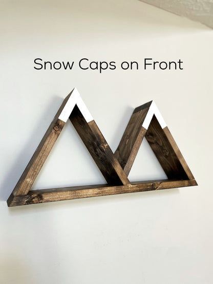 Mountain Shelf | Geometric Shelves | Wood Wall Shelf | 20"x10" | Wall Hangings| Triangle Shelves | Nature Décor | Mountain Home Décor