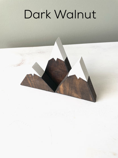 Mountain decor wooden with dark walnut stain