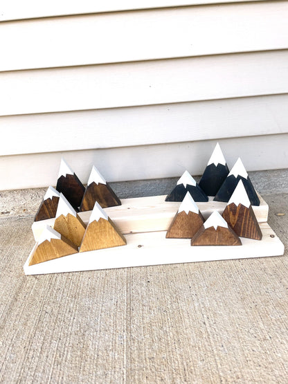 Mini Wood Mountain Decor as a part of cozy room decor