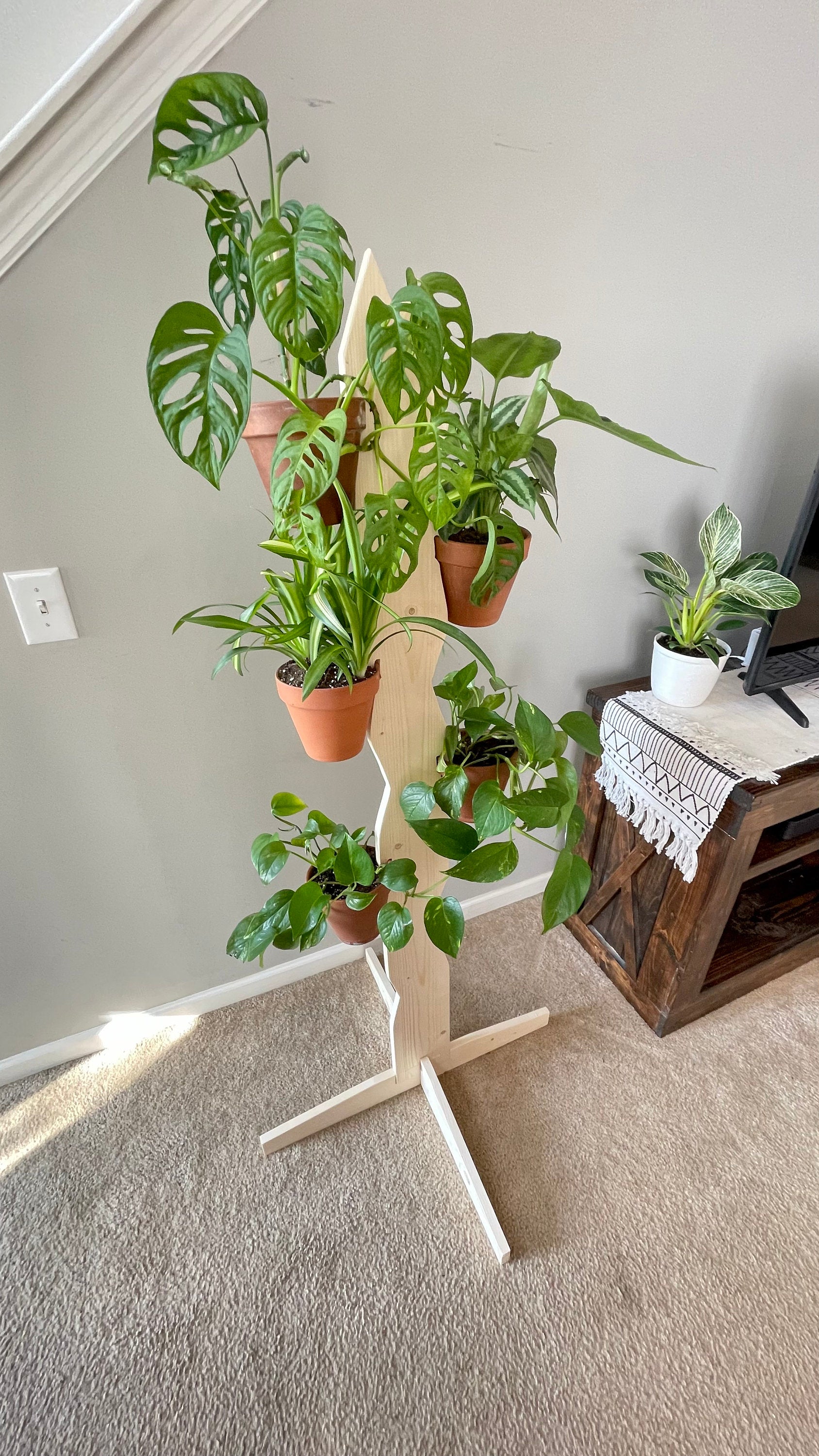 indoor plant pedestal Indoor Vertical Plant Stand – JDM Wood Creations