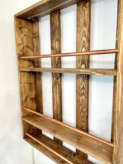 Liquor Shelf | Whiskey Rack | Home Bar Shelves | Bourbon Display | Liquor Cabinet | Wine Shelf | Wooden Shelves for Kitchen