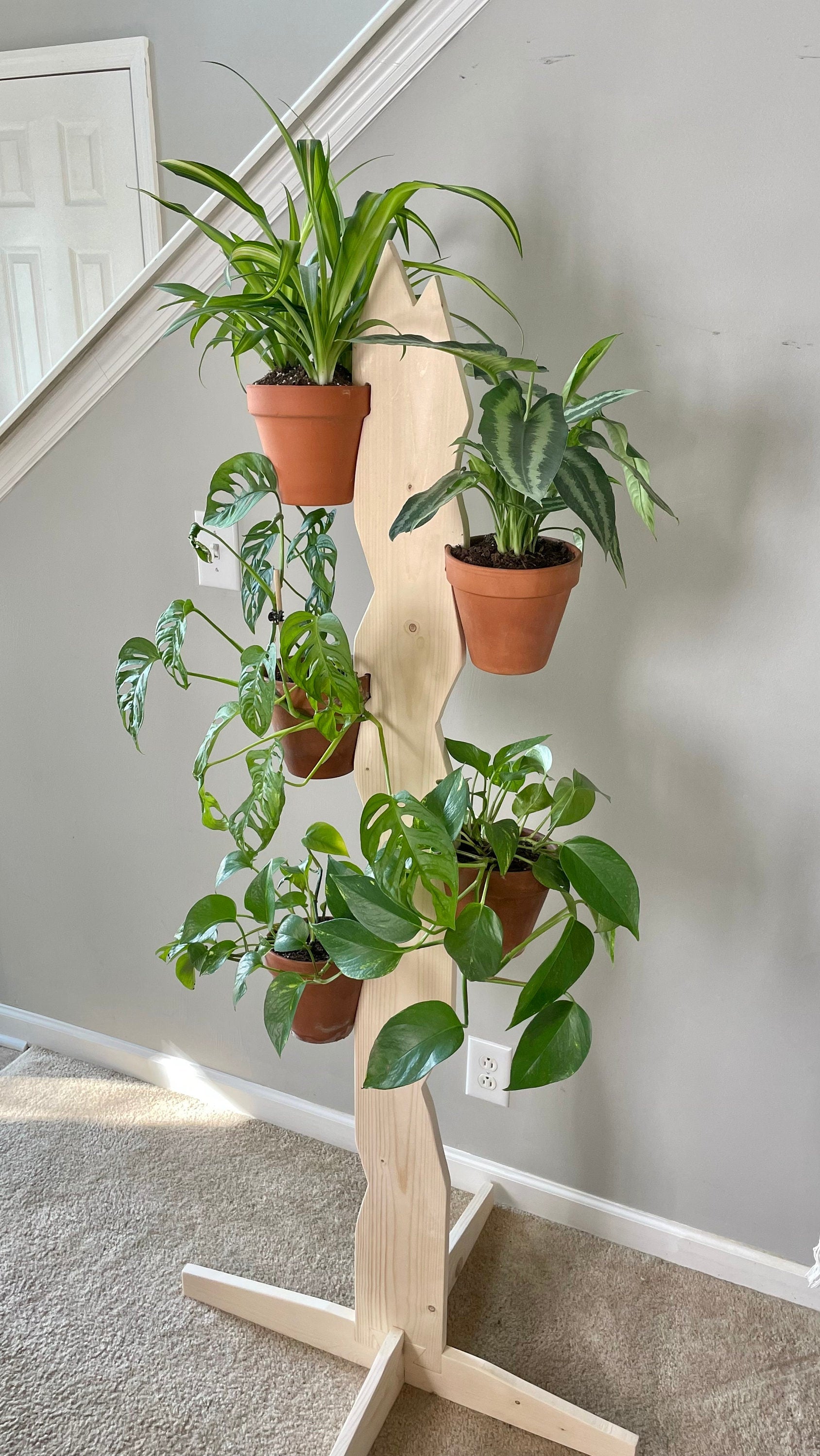 house plant pot and stand Indoor Vertical Plant Stand